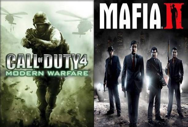 Call of Duty 4 Modern Warfare and Mafia 2 Top Two Action Game (Offline Only) (Regular)