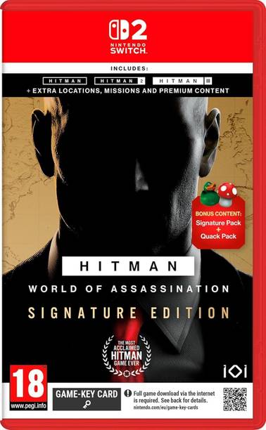 Hitman World of Assassination – Signature Edition | Nintendo Switch 2 Physical Game Card | Premium Stealth Action Adventure | Top Switch 2 Game | Best Value Gaming Experience | Must-Have Switch 2 Accessory (Signature Edition – Includes All Three Games with Bonus Content)