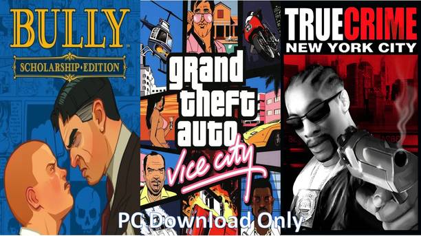 Bully, Vice City, True Crime Top Three Game Combo (Offline Only) (No DVD) (Regular)