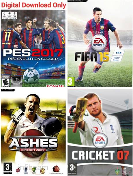 FIFA 15,CRICKET 2007.2009 4IN1COMBO PC GAMES (Offline Only) Full Game Complete Edition