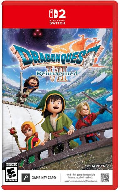 DRAGON QUEST VII Reimagined Nintendo Switch 2 Games CD | Classic JRPG Remake with Turn-Based Combat | Time Travel Story Adventure | Party Based Gameplay, World Exploration Across Eras & Enhanced Reimagined Experience | switch 2 physical games with JRPG adventure gameplay | nintendo games for RPG Fans (Standard Edition / Game-Key Card)