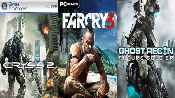 Crysis 2, Farcry 3, Ghost Recon: Future Soldier Top Three Game Combo (Offline Only) (Regular)
