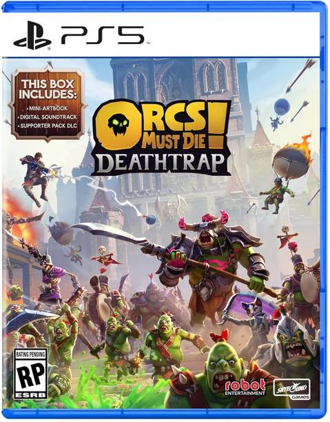 Orcs Must Die Deathtrap PS5 Game CD | Third-Person Action Shooter with Trap Defense Strategy | Orc Horde Battles | Rogue-Lite Progression & Co-Op Fantasy Combat Gameplay | ps game | playstation 5 games for Strategy Shooter Fans | Perfect Gift for Gamers