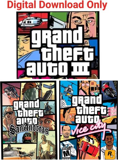 2Cap San Andreas, Vice City & Gta 3 HD Edition Pc Game Link Combo (Offline only) (No CD/DVD/Code) (Complete Games)
