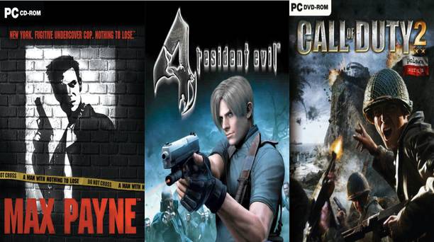 Max Payne, Resident Evil 4, Call of Duty 2 Top Three Game Combo (Offline Only) (Regular)