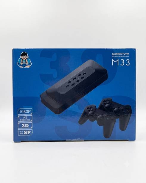 M33 Retro Game Stick Console with 2.4G Dual 2 Player For TV Wireless Video Games Gamepad Gaming Console for TV Video Game for Kids (Best Gift & Fun) All Ages 64 GB with 45+ Emulator, Full HD HDMI Output, Sup Game Box , TV Game Set, Mini Video Game Hand TV (Black, Game Box, Remote Hand Video Game for Kids, Loved by Fans of Console Gaming PS2 PlayStation 2 , PS3 PlayStation 3, PS4 PlayStation 4, Mini PlayStation 5 PS5,PS1,PSP,PVP,PS VITA, Xbox, Nintendo Switch 2) (InBuilt with 30000+Videogame like God of War, GTA Vice City)