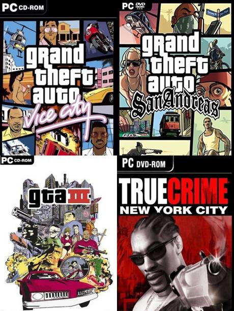 Vice City, SanAndreas, Gta3, True Crime Top Four Game (Offline Only) (Regular)