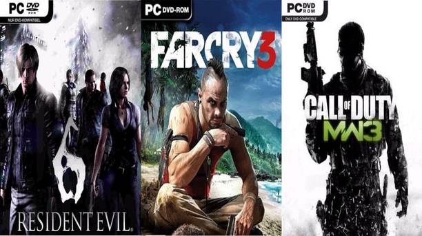 Resident Evil 6, Farcry 3, Call of Duty MW 3 Top Three Game Combo (Offline Only) (Regular)
