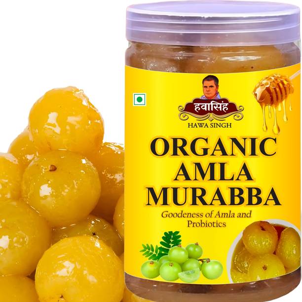 Hawa Singh Dry Amla Murabba 500GM | Naturally preserved amla murabba pet jar. Amla Murabba