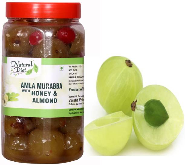 Natural Diet Amla Murabba with Honey & Almond Honey Amla Murabba Natural Homemade Handmade Amla Murabba