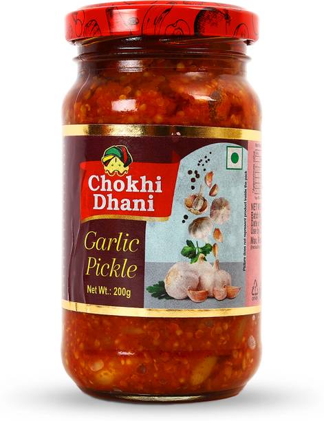 चोखी धानी फूड्स 3.लहसुन का अचार 200 ग्राम लहसुन अचार