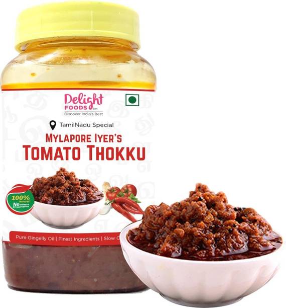 Delight Foods Mylapore Iyer's Tomato Thokku || Tomato Pickle / Tangy Tomato Chutney / Tomato Pachadi || Tamil Nadu Special || NO PRESERVATIVES || Tomato Pickle