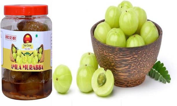 Sun Grow Amla Murabba with Jaggery (Gudd) Gudd Amla Murabba Natural Fresh Homemade Amla Murabba