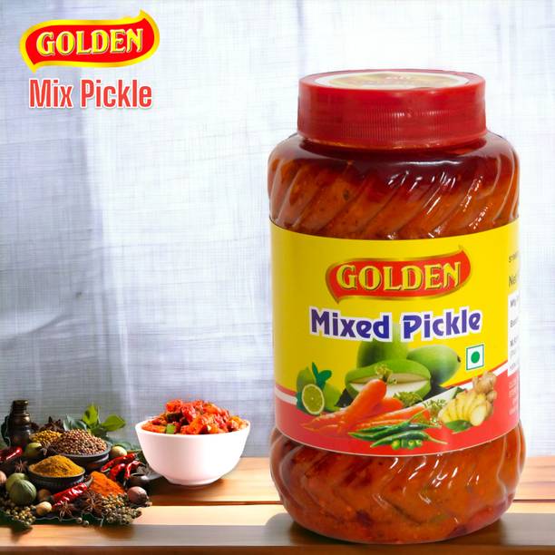 Golden Mixed Pickle, Natural, Tasty, Pure (Authentic Taste Of India) Carrot, Lemon, Mango Pickle