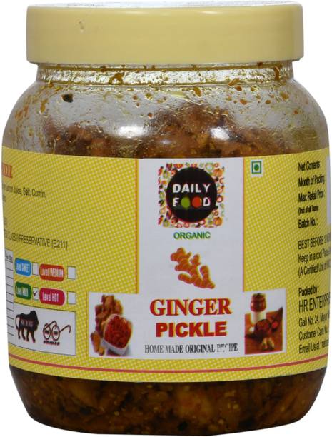 Daily Food Ginger Pickle Adrak Ka Achar Homemade Recipe in Very Less Oil (400 gm) Ginger Pickle