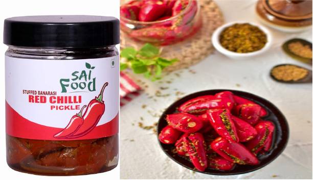 SAI Food Stuffed Banarasi Red Chilli Pickle Natural Fresh Handmade Lal Mirch Ka Achar Red Chilli Pickle