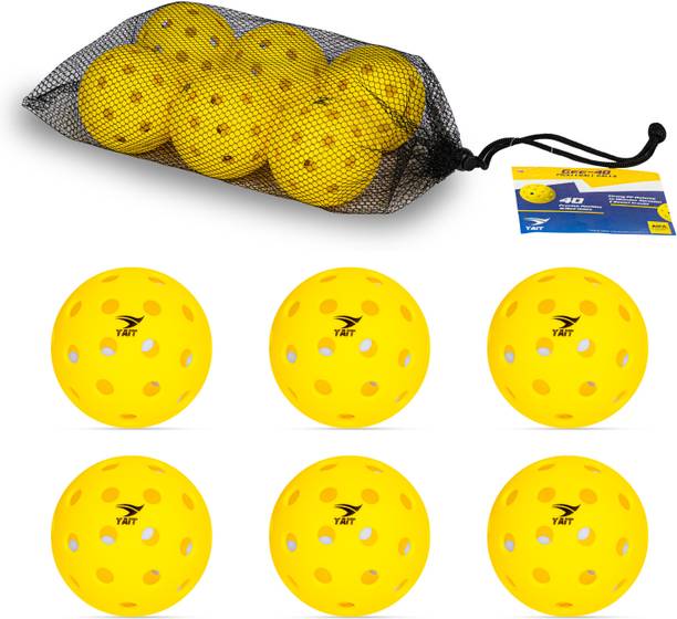 Yait Sports Gee-40 Pickleball Ball (Pack of 6) in Mesh Bag | AIPA Approved | For Tournaments Pickleball Ball
