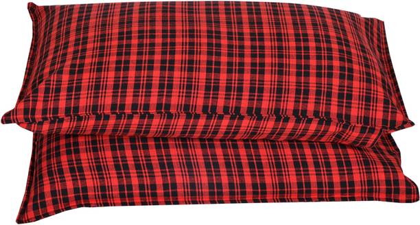 CRAZYWEAVES Plain Cotton Filled Flap King Size Pillow Protector