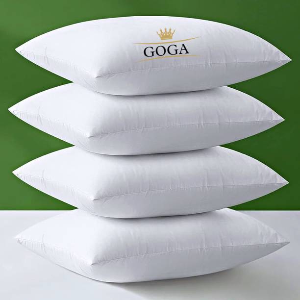 GOGA LUXURY Cotton Solid Sleeping Pillow Pack of 4