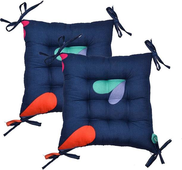 RUSTIC LINEN Microfibre Chair Pad Pack of 2 Solid