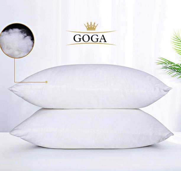 GOGA LUXURY Cotton Solid Sleeping Pillow Pack of 2