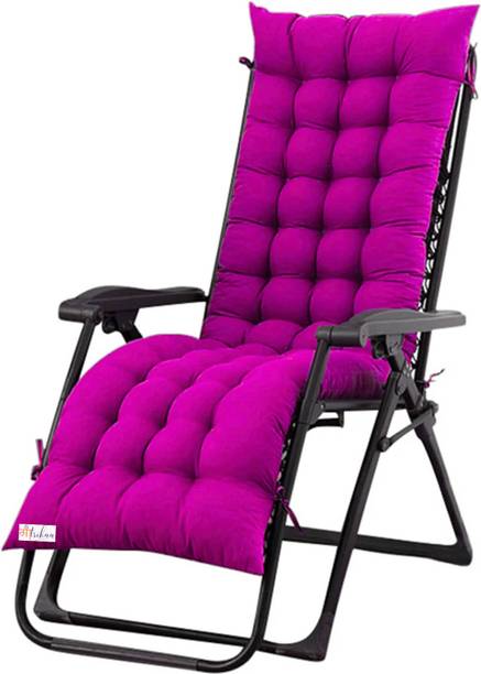 maatrikaa Polyester Fibre Chair Pad Pack of 1 Solid Multipurpose Long Chair Cushion for Rocking Chair, Office, Home & Indoor/Outdoor