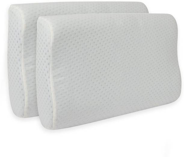 Sleepsia Memory Foam Orthopaedic Pillow Pack of 2 Solid