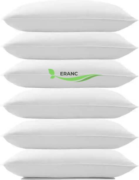 ERANC LUXURY Cotton Solid Sleeping Pillow Pack of 6