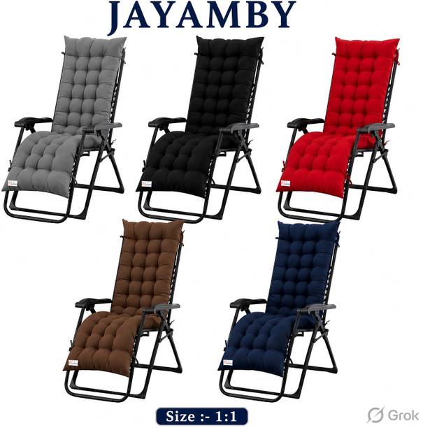 JAYAMBY Microfibre Chair Pad Pack of 1 Solid