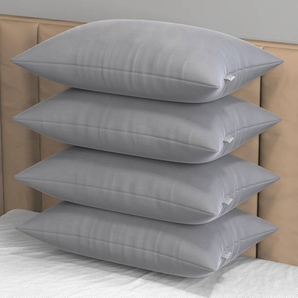 MY ARMOR Height Adjustable Microfiber Pillows for Sleeping, 41x61 cm, Without Cover, Microfibre Solid Sleeping Pillow Pack of 4