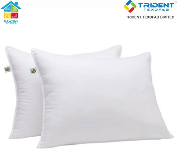 STORIA OF SHED Premium Comfort Cotton Feel Soft Pillow 17X27 Inch(44X69 CM) Microfibre Solid Sleeping Pillow Pack of 2