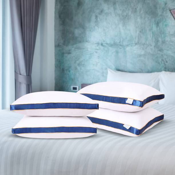 Sleepsia Microfibre Sleeping Pillow Pack of 4 Stripes Luxurious Microfibre Pillow for Sleeping, Ultrasoft Pillow, Cloud Pillow-