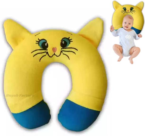 Baby Pair Cotton Baby Pillow Pack of 1 Animals Soft and Supportive U-Shape Pillow for Toddlers and Infants
