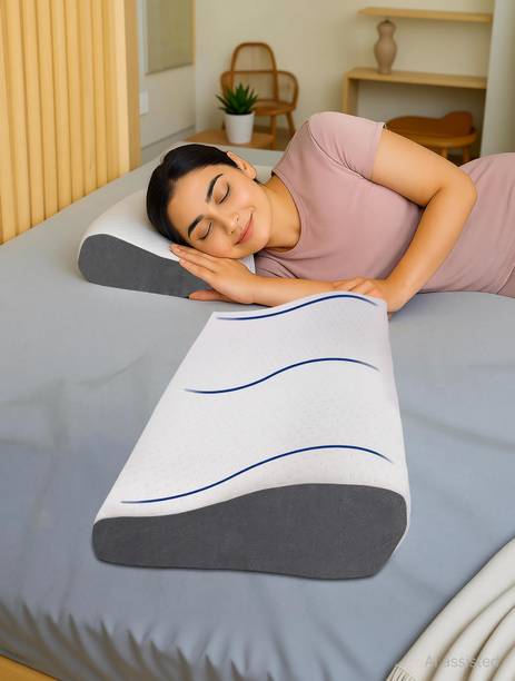 GADDA CO Memory Foam Sleeping Pillow Pack of 1 Solid Orthopedic Neck &Shoulder Pain Relief Contour Pillow for Spondylitis Neck Relief