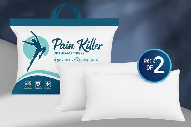 Pain killer ortho mattress Microfibre Sleeping Pillow Pack of 2 Solid