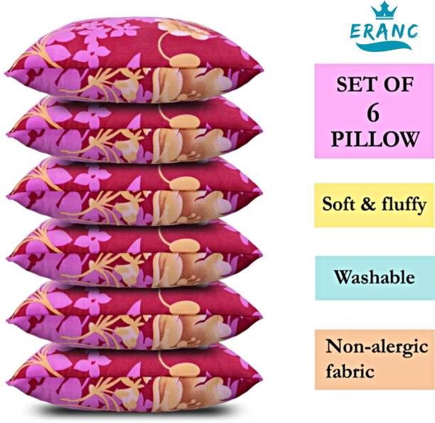 VILLAGERS LUXURY Cotton Floral Sleeping Pillow Pack of 6