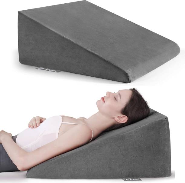 Dr Trust USA Bed Wedge Pillow for Sitting, Ortho Back Lumbar Support Cushion – 365 Memory Foam Solid Orthopaedic Pillow Pack of 1