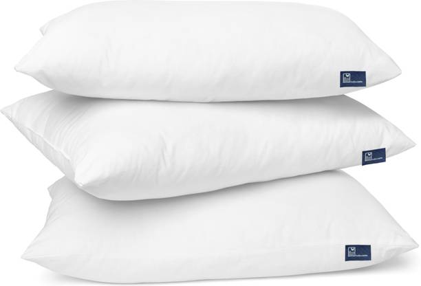 THE WOOD WHITE INDIA Microfiber Pillows Set of 3 size 18 x 28 Inches Or 46 x 71 cm Microfibre Solid Sleeping Pillow Pack of 3