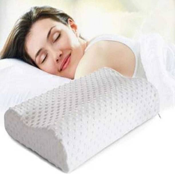 DZX-RE Memory Foam Orthopaedic Pillow Pack of 1 Solid Cervical Contour Memory Stomache / Side Sleepers / Anti-Snoring