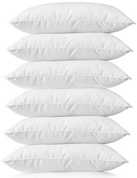 STOMIA Polyester Fibre Solid Sleeping Pillow Pack of 6