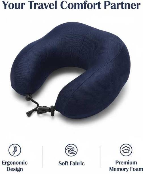 FRIDUP Memory Foam Travel Pillow Pack of 1 Geometric Travel Neck Pillow for ultimate Comfort