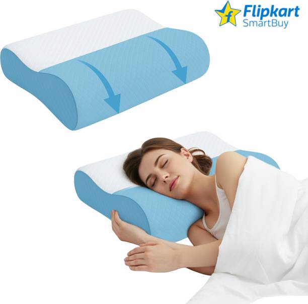 Flipkart SmartBuy Memory Foam Orthopaedic Pillow Pack of 1 Solid Comfort Curve,NeckCare Pro,SleepWell Curve