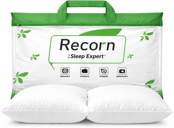 RECORN Polyester Fibre, Microfibre Sleeping Pillow Pack of 2 Solid Pillow Set || Comfort And Support Pillow