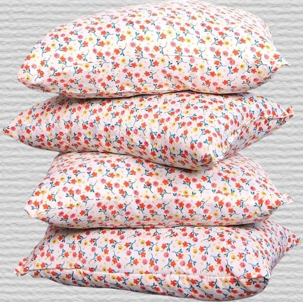 STOMIA Pack Of 4 pillows Polyester Fibre Floral Sleeping Pillow Pack of 4
