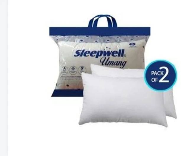 स्लीपवेल माइक्रोफाइबर पोल्का सोने वाली तकिया 2 का पैक