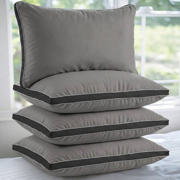 AYKA Microfibre Sleeping Pillow Pack of 4 Solid Soft Microfiber Pillow for Sleeping