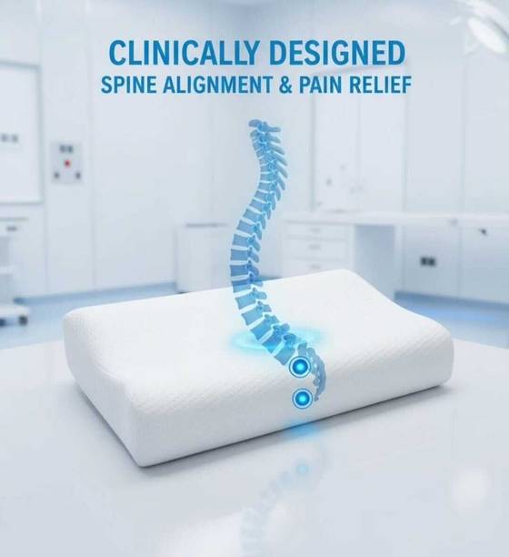 FRIDUP Memory Foam Orthopaedic Pillow Pack of 1 Geometric Small Memory Foam Contour Orthopedic supports Neck Pain and Shoulder Pain