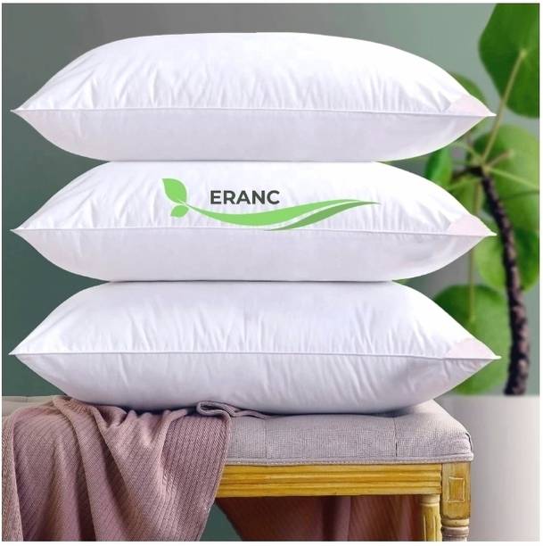 GOGA LUXURY Cotton Solid Sleeping Pillow Pack of 3