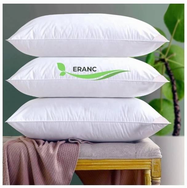 GOGA LUXURY Cotton Solid Sleeping Pillow Pack of 3