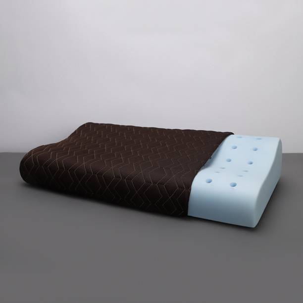 ला वर्न Cervical Contour Memory Stomache / Side Sleepers / Anti-Snoring मेमोरी फोम जियोमेट्रिक सोने वाली तकिया 1 का पैक